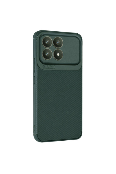 eco port Poco F8 Pro Compatible Auto Focus Carbon Cover - Dark Green