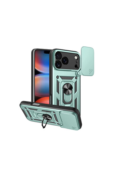 eco port iPhone 17 Pro Max Pars Lens Ring Silicone Case - Green