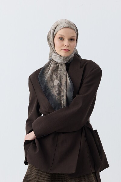 İpekhan Winter Bloom Soft Scarf 1246 Cream