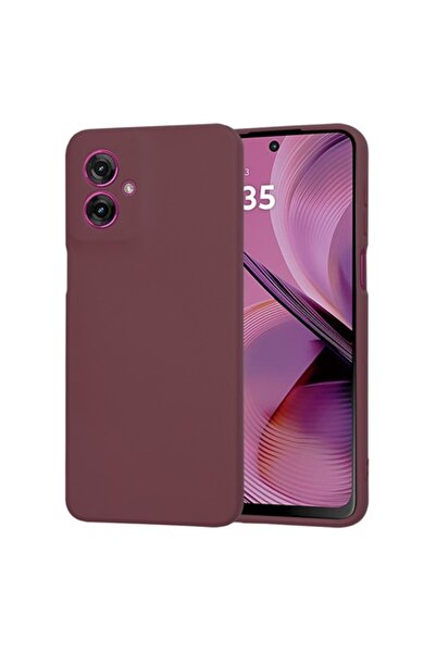 Evia Protective Case for Motorola Moto G55, I29, Fabric, Plum Noble Red