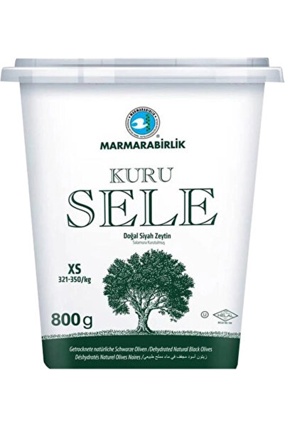 MarmaraBirlik Kuru Sele Siyah Zeytin 800 gr (321-350 Kalibre)