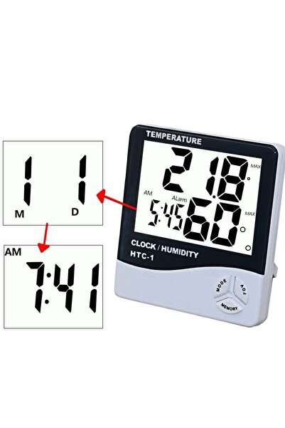 AGORA GLOBAL Mini Weather Station Hygrometer and Room Thermometer with Clock ...