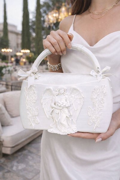 tigea accessories Antique Period Angel 3D Lux Women's Handbag (Plastic)