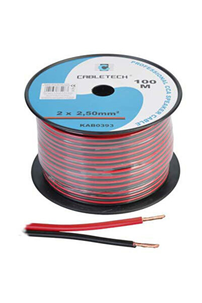 Cabletech SPEAKER CABLE CCA 2X2.50MM RED/BLACK 100M