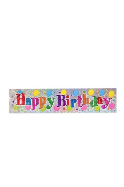 OEM Happy Birthday Holographic Banner