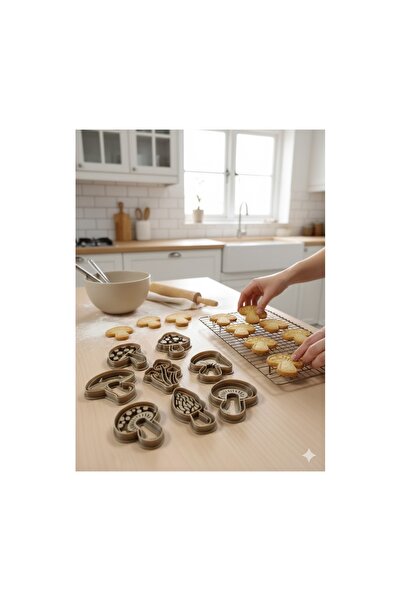 Melodyone Mushroom Shaped Cookie Mold Set – Fun Mushroom Figures with Differe...