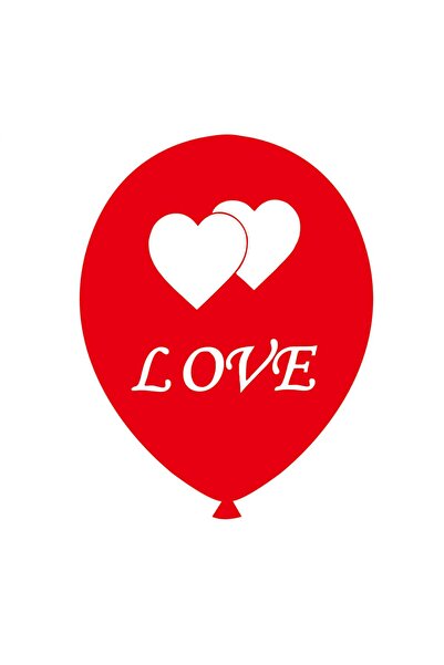 MP Mirific Party Set of 20 balloons, LOVE print, red, 30 cm