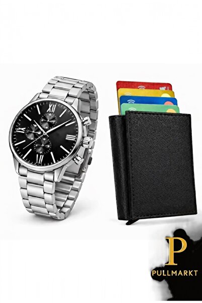 pullmarkt Kartlık Cüzdan + Erkek Kol Saati