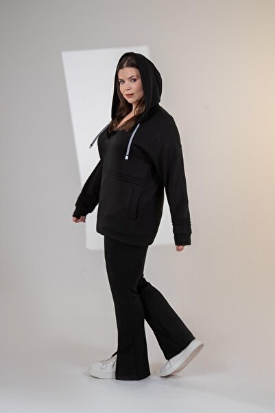 Roxxlen Γυναικείο Σετ 2 τεμαχίων με κουκούλα και λεπτομέρεια στον αστράγαλο, ...