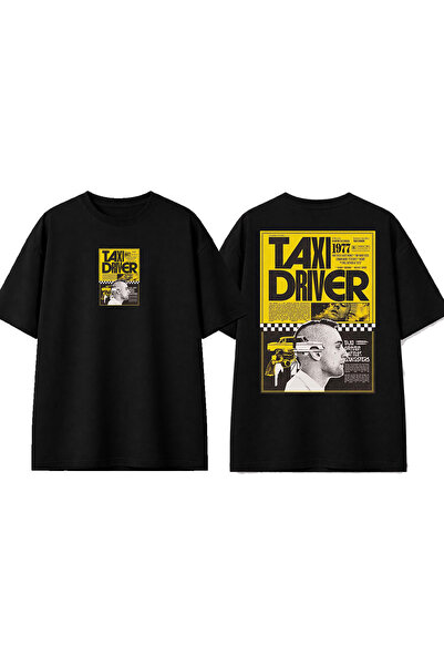 urbvn Tricou negru supradimensionat cu imprimeu Driver 2 Design