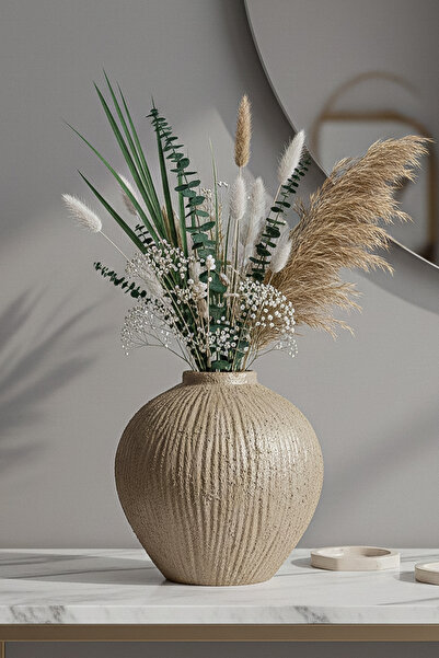 Hmydesign Dekoratif Seramik Vazo El Yapımı Modern Ev Dekoru – Velon