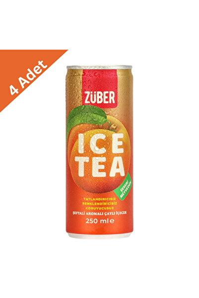 Züber Şeftali Aromalı Ice Tea 250 ml x 4 Adet