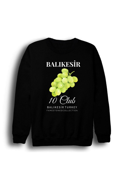 fame-stoned Balıkesir 10 Üzüm Meyve Sahil - Beach City Printed Unisex 100% Co...