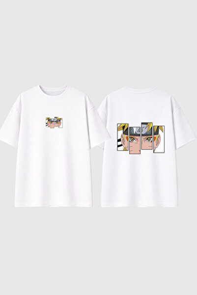 urbvn Anime 4 Design Printed White Oversize t Shirt