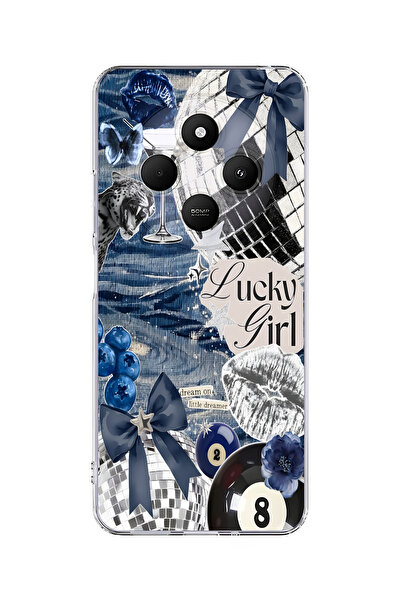 moonset Redmi 14C Uyumlu Baskılı Yumuşak Silikon Şeffaf Telefon Kılıfı