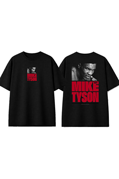 urbvn Tyson Design Printed Black Oversize T-Shirt