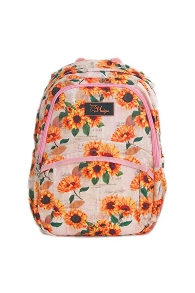 Mesco Rucsac unic la modă cu flori galbene