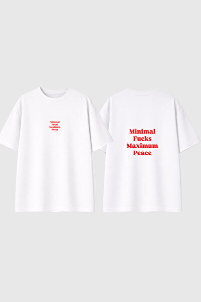 urbvn Max Peace Design štampana bela oversize majica