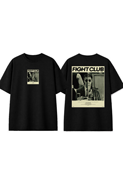 urbvn F. Club Design Printed Black Oversize T-Shirt