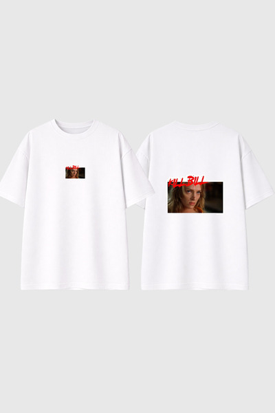 urbvn Kill Bill Uma Design štampana bela oversize majica