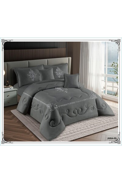 miral Single and twin embroidered summer bedspread set with a unique and luxu...
