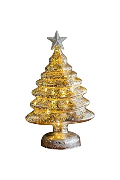 Avaleea Decorațiune de Crăciun, Model de brad cu stea, Sticlă, Lumini