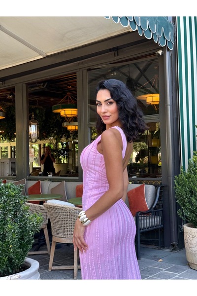 LİSAA BUTİK Back-Detained Zero Sleeve Dress