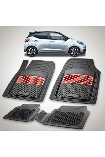 TEAMCAR Car Mats Hyundai i10 2023-2026 - Rubber Mat-Red