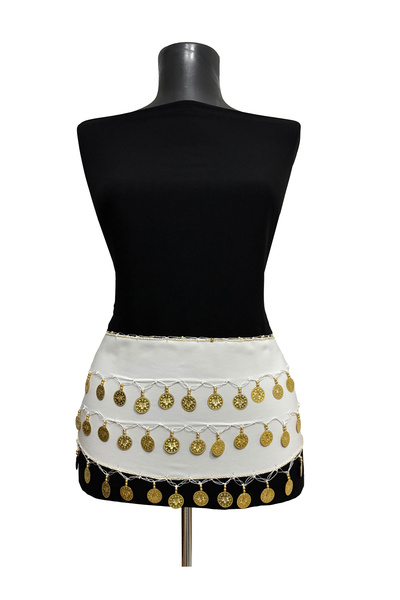 PAPATAY حزام شاكيرا للرقص - حزام خصر للرقص الشرقي - إكسسوار مسرحي مزين بالترتر