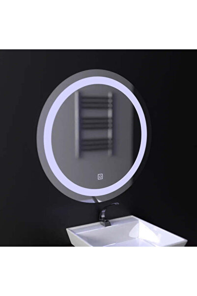 Alessandro DESIGN Oglinda LED Touch Gallio , Diametru 60cm, Lumina Rece 6000K, Sticla