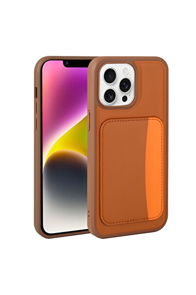 TechTrove iPhone 16 Pro Max İçin Uyumlu Kartlıklı Deri Görünümlü Renkli A+ Ka...