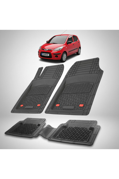 TEAMCAR Χαλάκια αυτοκινήτου Hyundai i10 2007-2010 - Ελαστικά Tabi-Μαύρα