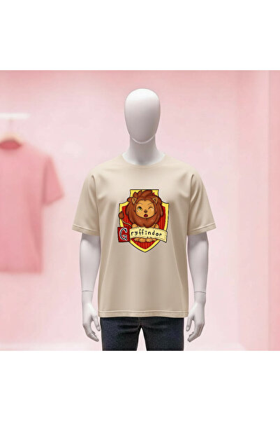 Vordevia Tricou unisex cu imprimeu Harry Potter Gryffindor, cu gât rotund și ...