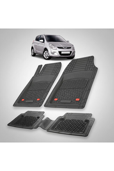 TEAMCAR Car Mats Hyundai i20 2008-2012 - Rubber Floor Mat-Black