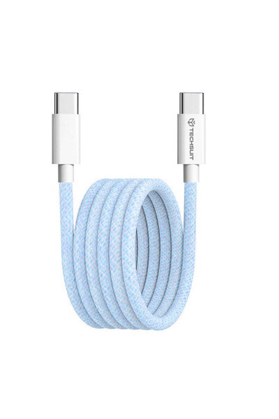 Techsuit Super Fast Charging Type-C Cable PD 60W Techsuit, 1m, Blue