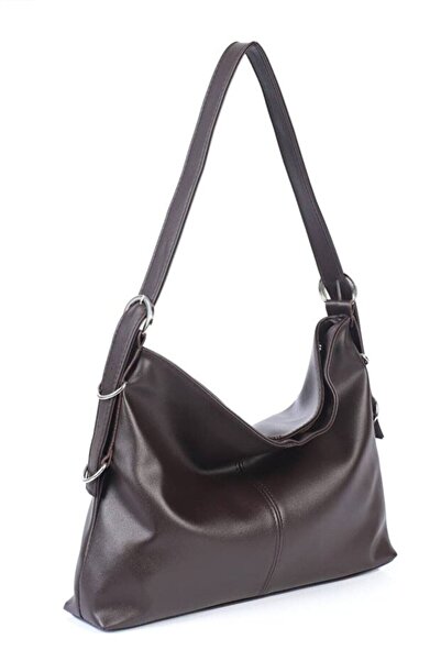 Askora Modernring Women's Soft Leather Shoulder Bag with Ring Detail