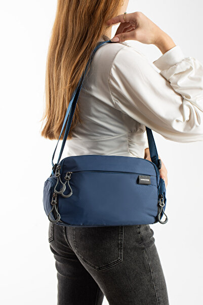 Sanmorris 6030 4-Compartment Water-Resistant Parachute Fabric Shoulder Bag wi...