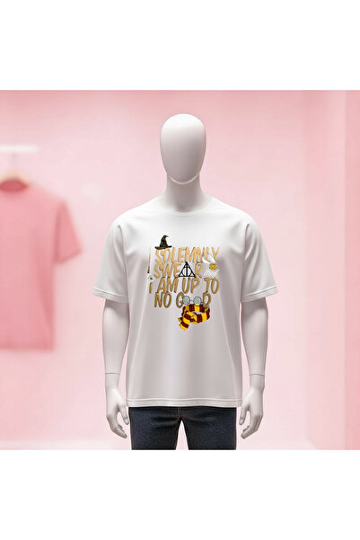 Vordevia Harry Potter Printed Crew Neck Wide Fit Unisex Tshirt