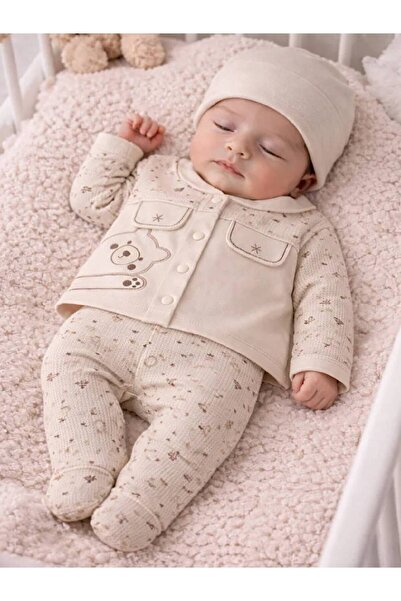 VERONA TARZ Baby Boy Boxed Waffle Fabric 5-Piece Hospital Discharge Set Newbo...