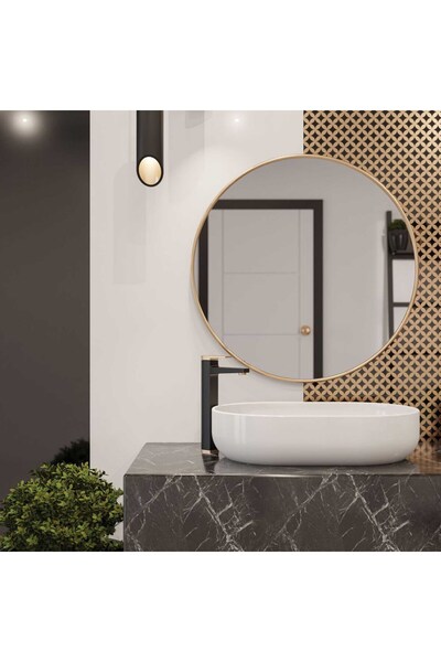 Invena Lavoar oval de blat KORFU 60 cm alb lucios