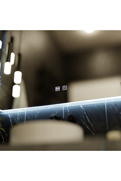 Alessandro DESIGN Oglinda LED Dreptunghiulara ARTEA Touch, 80X60cm, Sistem Dezaburire, Dimabila, Lumina Race 6000K