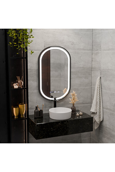 Alessandro DESIGN Oglinda LED Touch Helmut, Sistem Dezaburire, Ceas si Temper...