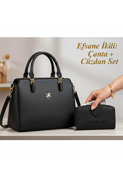 Çanta Trend Miami Polo Club Gold Accessory Detailed Women's Shoulder Bag and ...