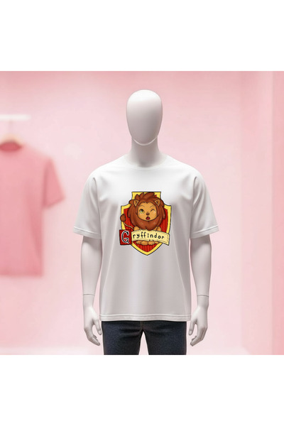 Vordevia Harry Potter Gryffindor Printed Crew Neck Wide Fit Unisex Tshirt