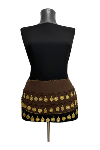 PAPATAY حزام شاكيرا للرقص - حزام خصر للرقص الشرقي - إكسسوار مسرحي مزين بالترتر