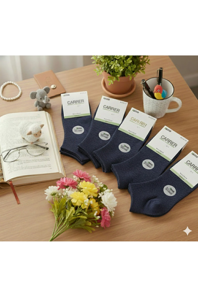 CRR SOCKS 5-Pack Men's Navy Blue Bamboo Booties Socks