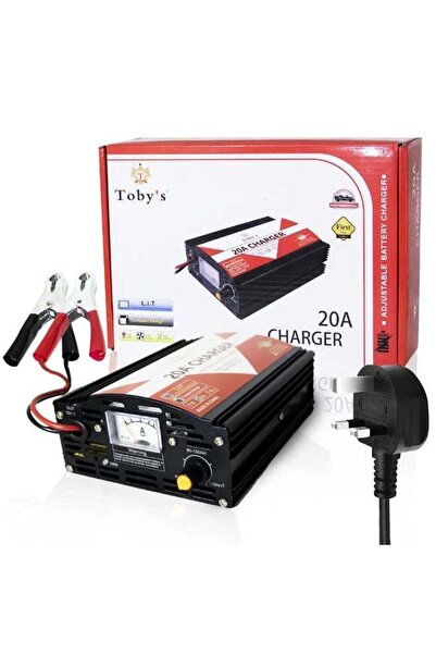 TOBYS شاحن بطاريات ذكي من توبي بقوة 20 أمبير، 12 فولت، شاحن ذكي أوتوماتيكي با...