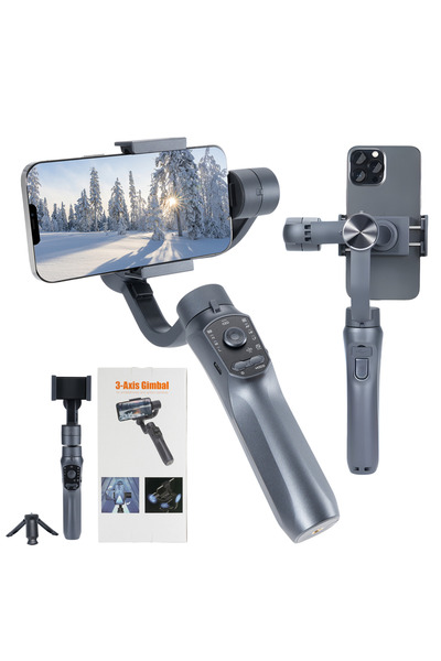GIMBAL SELFIE STICK TRİPORT L08 Stabilizator Gimbal 3 Axe pentru Telefon cu T...