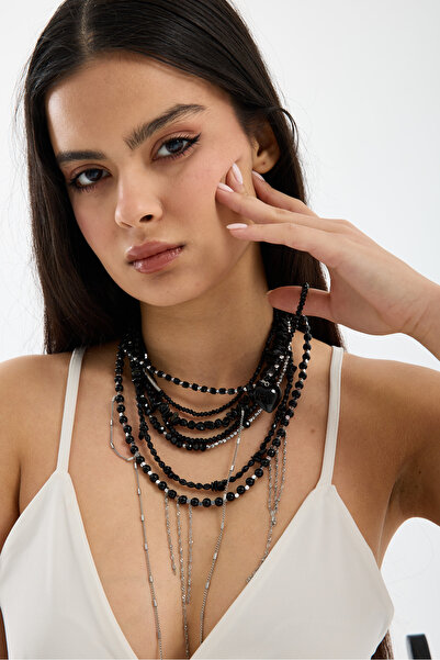 JİMNY JEWELRY Umbra Çoklu Doğal Taş Kolye