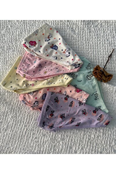 Myquality Empi̇ri̇me 6-Pack Colorful Girls' Underwear